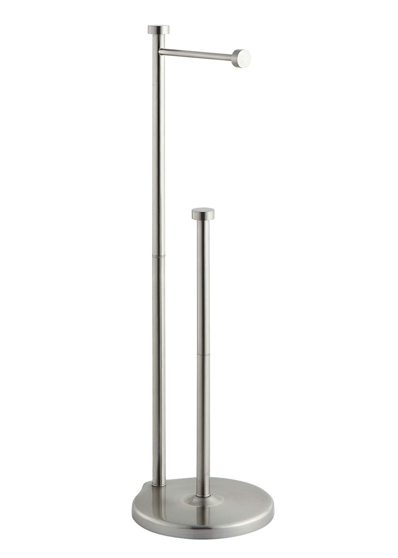 SunnyPoint Free Standing Bathroom Toilet Paper Holder Stand with Reserve, Reserve Area has Enough Space for Jumbo Roll - Image 3